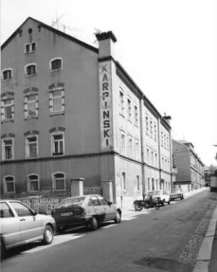 Großenhain, Mozartallee. Ehem. Fabrikgebäude (19. Jh.). Straßenansicht