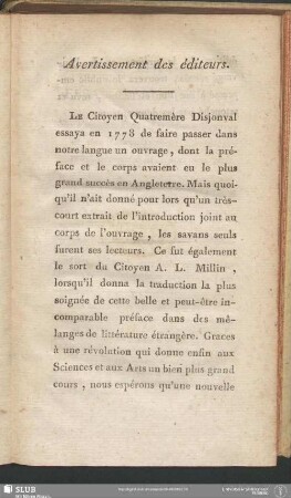 Avertissement des éditeurs