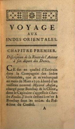 Voyage Aux Indes Orientales