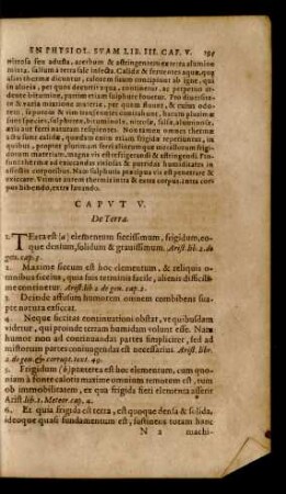 Caput V. De Terra.