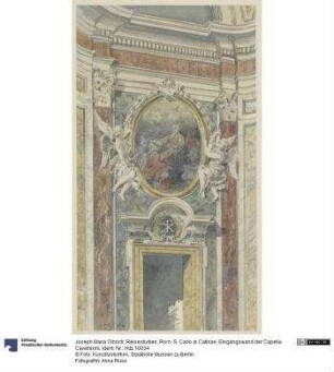 Reisestudien, Rom, S. Carlo ai Catinari, Eingangswand der Capella Cavellerini