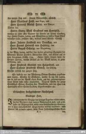 [13. Herrn von Hartitzsch Anrede bey der Abendmusik]