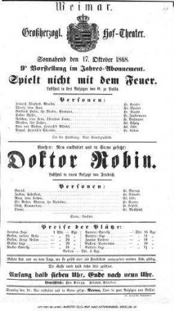 Spielt nicht mit dem Feuer