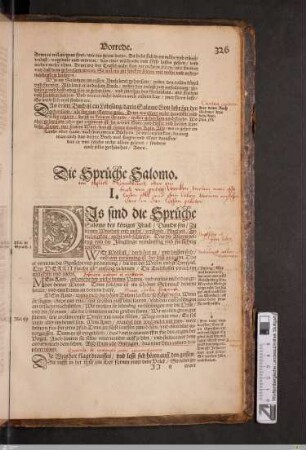 Die Sprüche Salomo