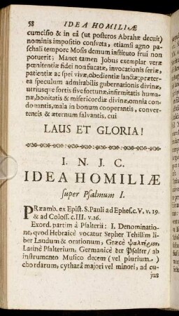 Idea Homiliæ super Psalmum.
