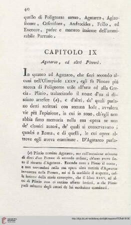 Capitolo IX: Agatarco, ed altri Pittori