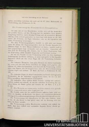 Die Vermessung des Terrains durch Triangulation.