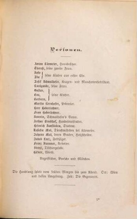 Alte Wiener : Volksstück mit Gesang in vier Acten