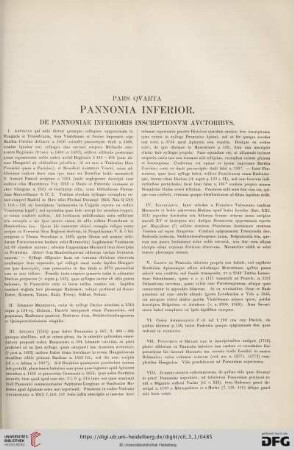 Pars quarta: Pannonia inferior
