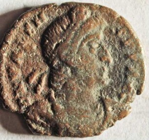 Römische Münze, Nominal Centenionalis, Prägeherr Valens, Prägeort nicht bestimmbar, Original