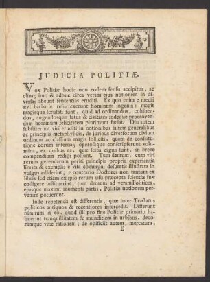 Judicia Politiae