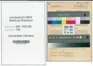 Entnazifizierung Clemens Sonnenfeld, geb. 09.03.1885 (Stadtamtmann)