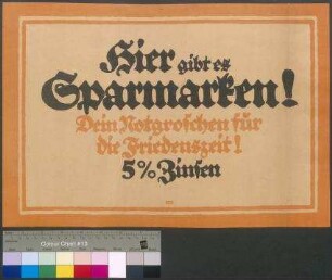 Aufruf zum Sammeln von Sparmarken