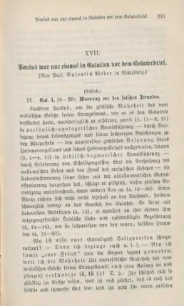 221-233 Paulus war nur einmal in Galatien vor dem Galaterbrief : III.