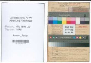 Entnazifizierung Anton Ansen , geb. 02.11.1893 (Angestellter)