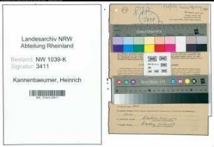 Entnazifizierung Heinrich Kannenbaeumer , geb. 04.10.1900 (Bahnarbeiter)
