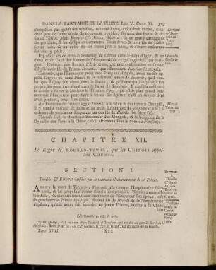 Chapitre XII. Le Regne de Touhan-Temûr, que les Chinois appellent Chunti.