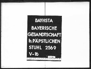 Giglinger, Georg, aus Moosham, Zögling der Propaganda in Rom, Befreiung vom Militärdienst
