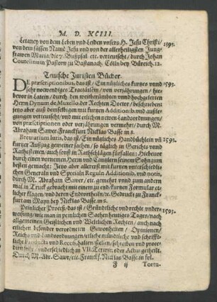 Teutsche Juristen Bücher.