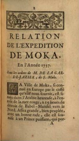 Relation de l'Expedition de Moka