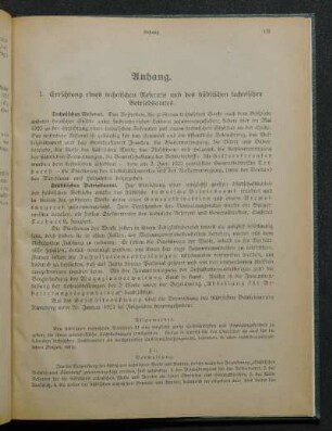 1. Errichtung eines technischen Referats und des städtischen technischen Betriebsamtes.