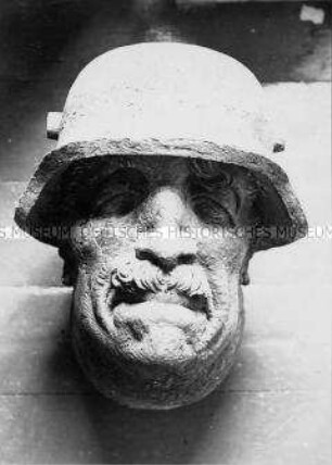 Kopf eines sterbenden Soldaten für das Kriegerdenkmal in Bad Freienwalde/Oder