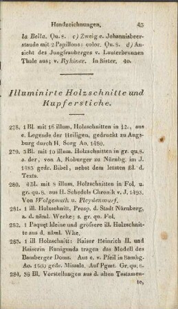 Illuminierte Holzschnitte und Kupferstiche.