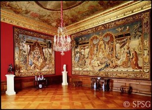 Berlin, Schloss Charlottenburg, Wohnräume F.I. und S.C., Raum 122, Paradezimmer.