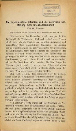 Kleine medizinische Abhandlungen : Separatabdrucke aus der Münchener medizinischen Wochenschrift, 5