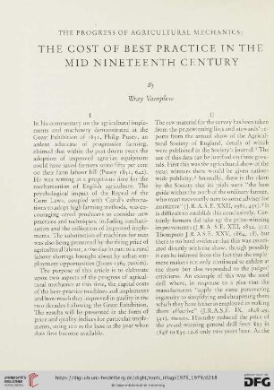 The cost of best practice in the mid nineteenth century