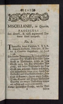 1-192, Miscellanei, in Quarto.