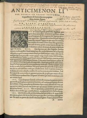 Anticimenon Liber Primus, Ex Veteri Testamento ...