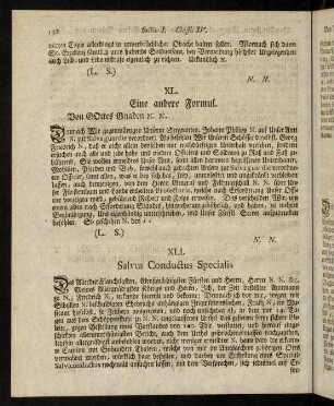 132-142, XLI. Salvus Conductus Specialis. - LXII. Gegenschein [Walzschein]