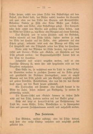 Das Servieren