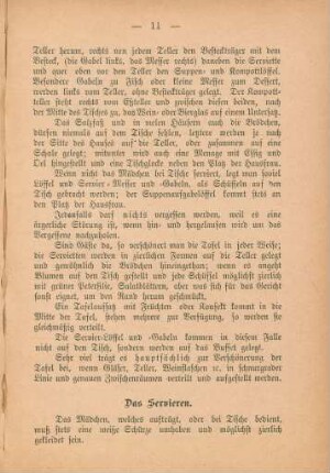 Das Servieren