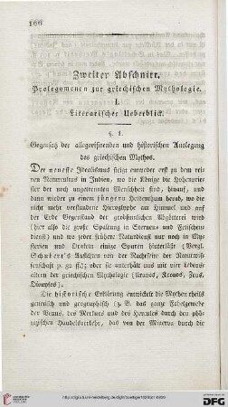 Zweiter Abschnitt. Prolemonenen zur griechischen Mythologie