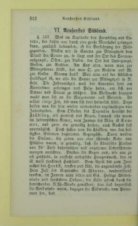 VI. Aeußerstes Südland