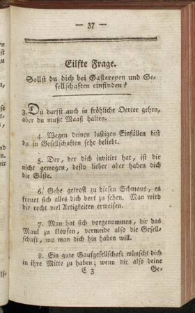 Eilfte Frage. -