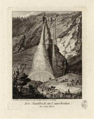 Der Staubbachfall im Lauterbrunnental im Kanton Bern