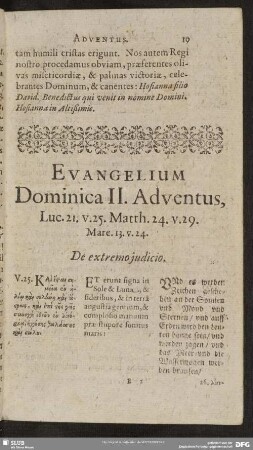 Evangelium Dominica II. Adventus
