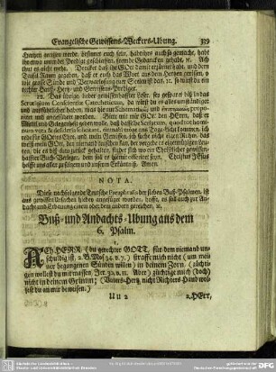 Buß- und Andachts-Übung aus dem 6. Psalm