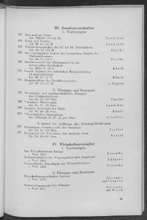 III. Sozialwissenschaften