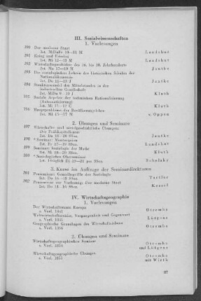 III. Sozialwissenschaften