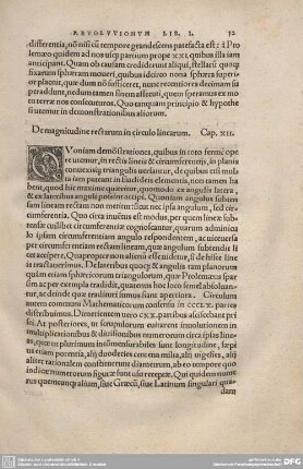 12. De magnitudine rectarum in circulo linearum.