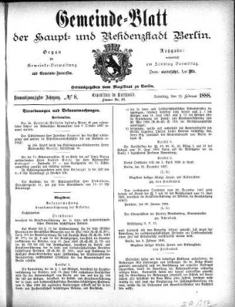 1888,8: No. 8, 19. Februar 1888