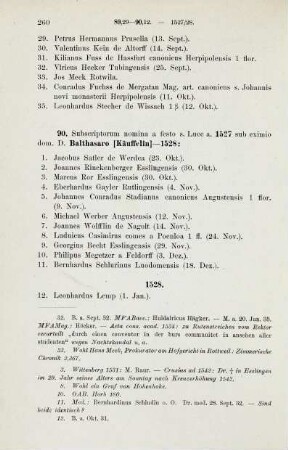 260-262, Matrikel 90, 1-32 (1527/28) und 91, 1-23 (1528)