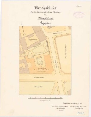 Provinzialsteuerdirektion, Magdeburg: Lageplan 1:500