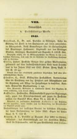 VIII.A. Selbsständige Werke