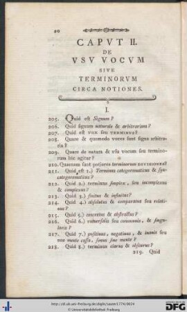 Caput II. De Usu Vocum Sive Terminorum Circa Notiones.