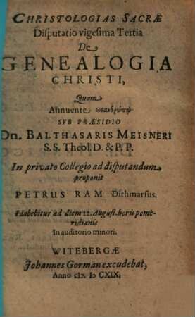 De Genealogia Christi